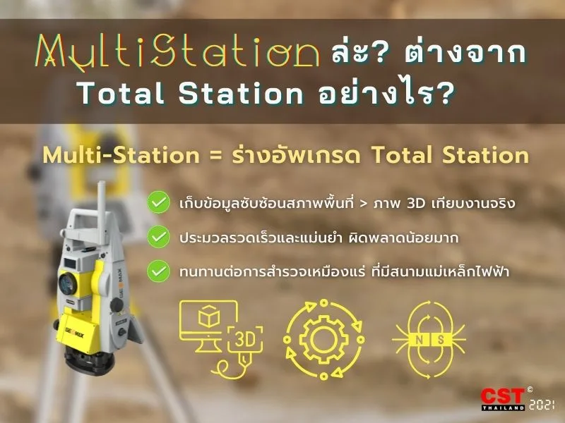 Multi-Station ล่ะ ต่างจาก Total Station อย่างไร TotalStation Robotic