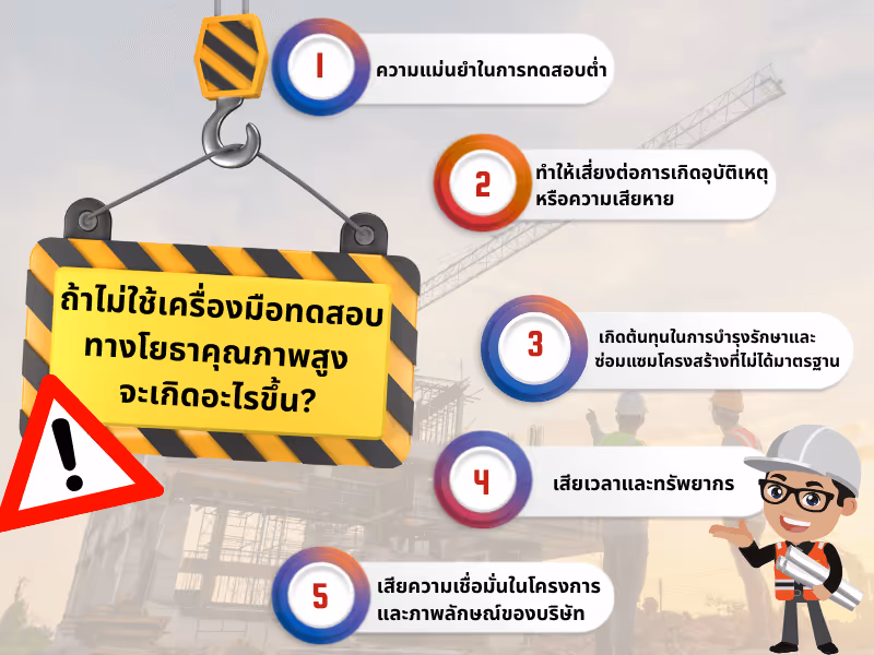 ถ้าไม่ใช้เครื่องมือทดสอบทางโยธาคุณภาพสูง จะเกิดอะไรขึ้น?